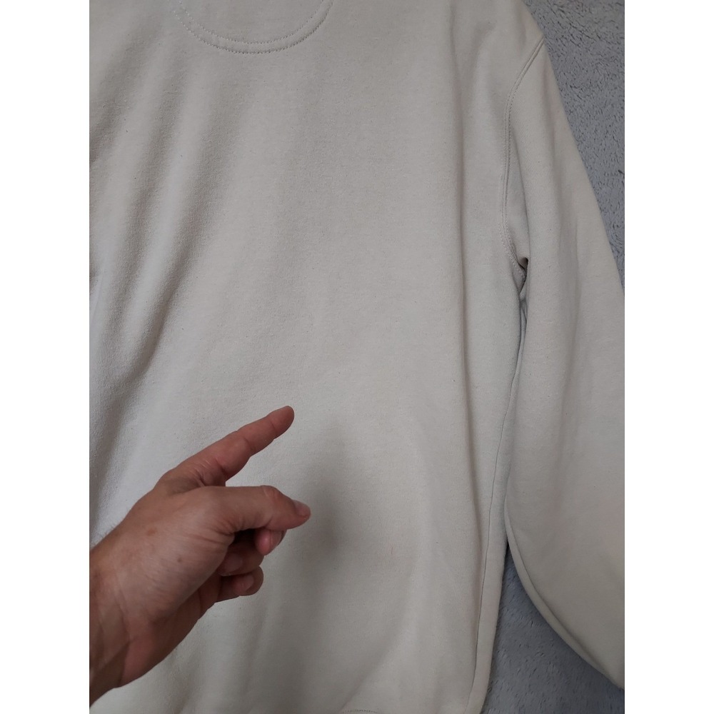 Carhartt Hoodie  Mens Medium Loose Fit Graphic Spellout Fleece Grunge Spots M - Picture 13 of 15